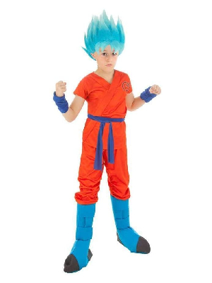 Dragon Ball Z Costumes (DBZ) - Goku SSBlue Kids Costume - UK